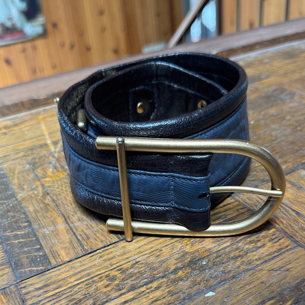 Stella McCartney Gray Leather Belt